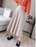 Core Spun Yarn Solid-color Knitted Stretch Skirt 